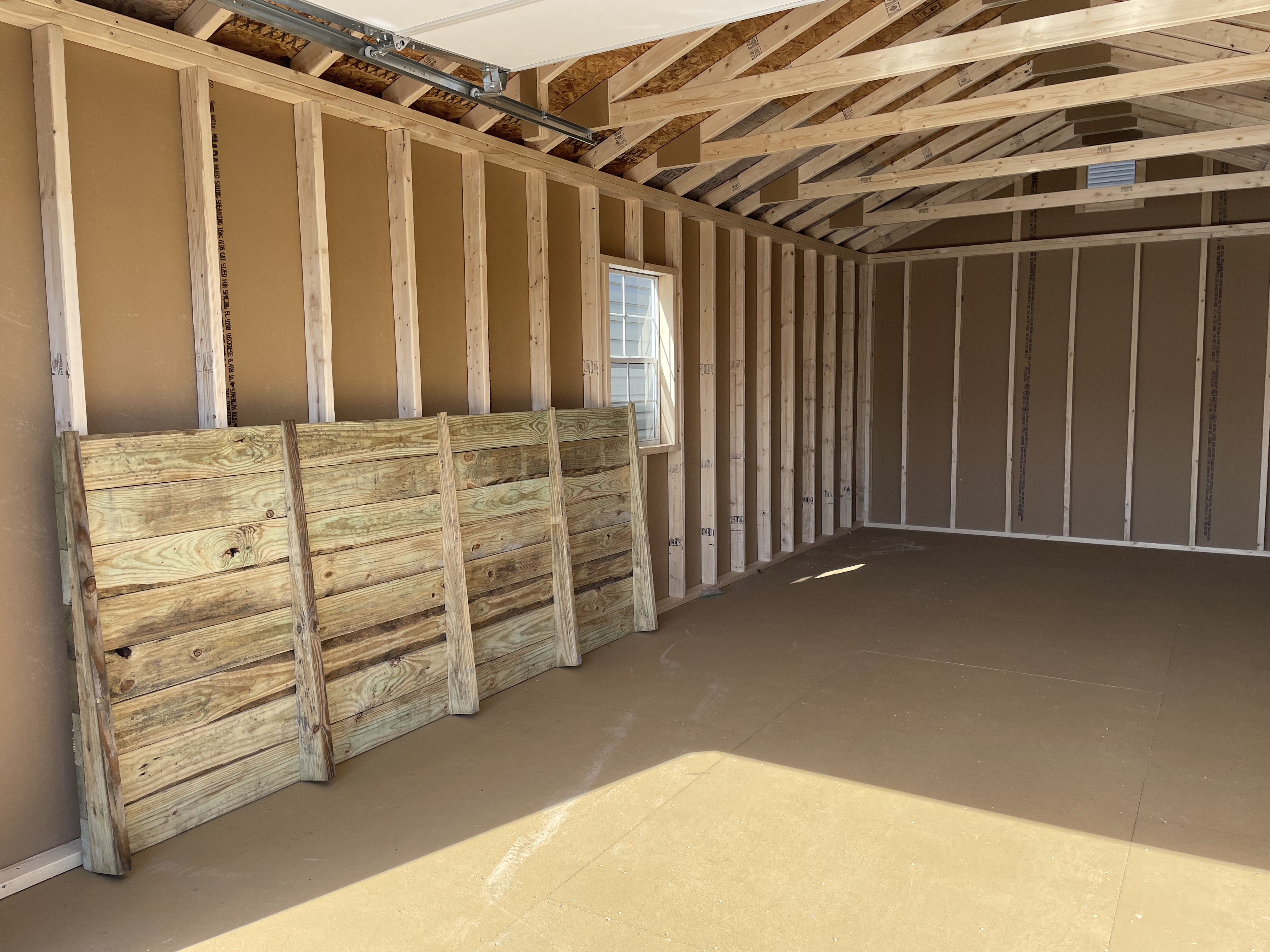 12'x24' 1-Car Peak Garage with 8" OC floor joists from Pine Creek Structures in Harrisburg, PA