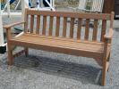 5' Woodgrain Poly Garden Bench