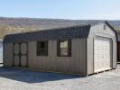 14x28 Gambrel Barn Style Single-Car Garage with LP Engineered Siding at Pine Creek Structures